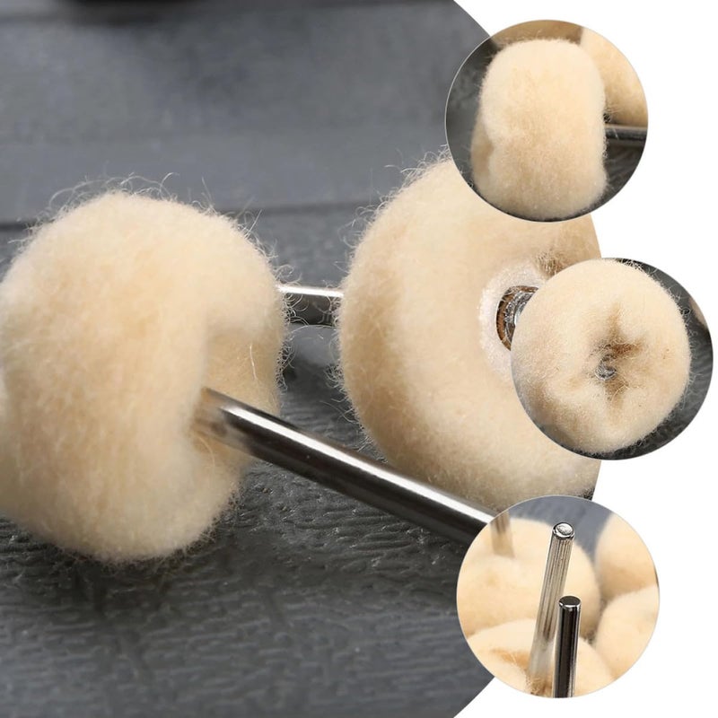 10Pcs Wool Polishing Wheels For Watch Crystal Metal Ceramic Polisher Drill Accessories - Image 4